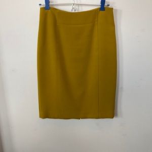 Mustard Loft pencil skirt size 0